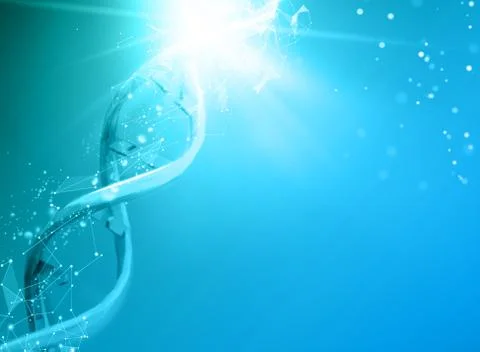 Blue background with DNA Illustrazione stock