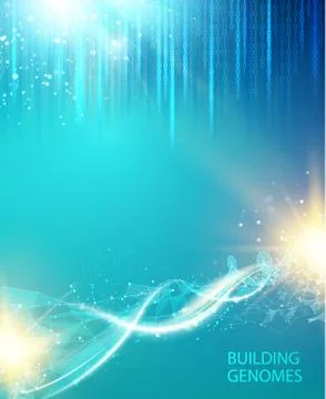 Blue background with DNA. Stock Illustration