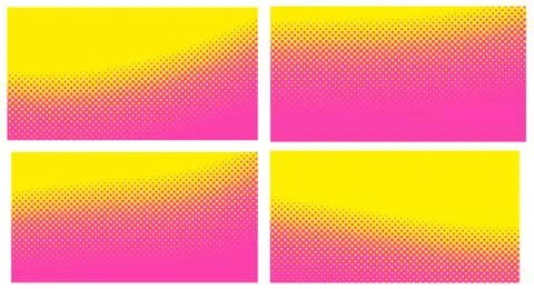 Blue background with dots. Set abstract background with halftone dots design. Stock Illustration