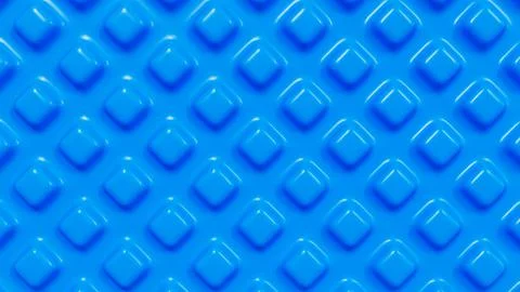 Blue background with embossing diamonds. Plastic extrusion 3D render 스톡 일러스트