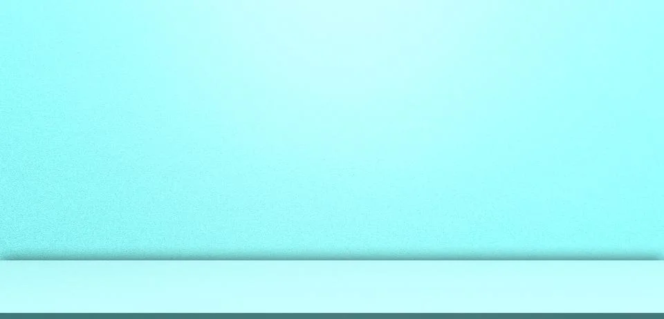 Blue Background Empty Studio Room Table Product Backdrop Minimal Stock Illustration