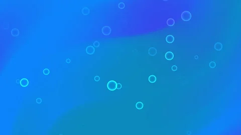 Blue background features numerous translucent small floating circles. Stock Footage 302258601