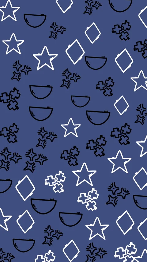 Blue background features scattered white and dark shapes Stock Footage 335492168