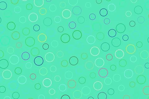 Blue background with floating bubbles and circles Stock Illustration