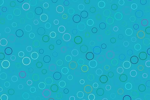 Blue background with floating bubbles and circles 스톡 일러스트