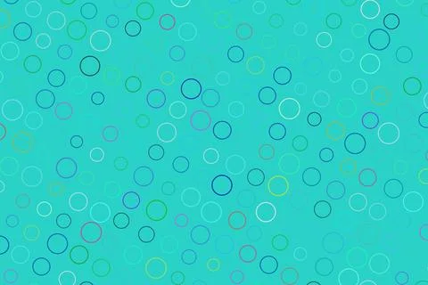 Blue background with floating bubbles and pixelated design Stock Illustration