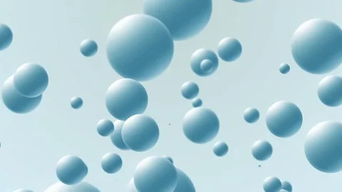 Blue Background with Floating Particle Spheres Stock Footage 309718049