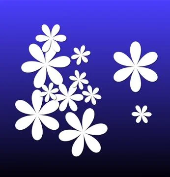 Blue background with flowers for a design Stock Illustration