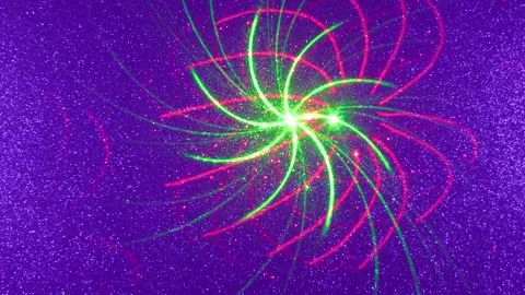 On a blue background flying animated pattern in green and pink Stock Footage 241293298