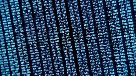 Blue Background with Glitching Data Storm Stock-Footage 72618123