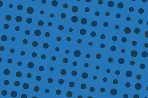 Blue background with green and blue polka dots pattern Stock Illustration