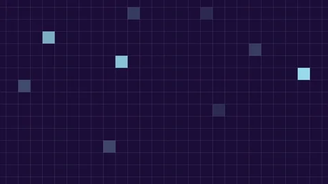 On a blue background, a grid with blinking squares Video stock 122419552