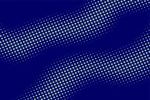 Blue background with halftone wave pattern. Retro pop art texture. Stock Illustration