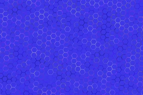 Blue background with hexagon and molecular pattern Stock Illustration