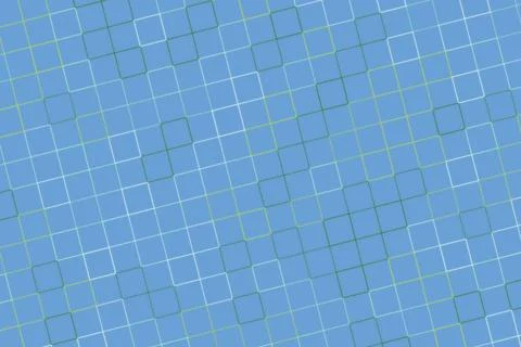 Blue background with hexagon and square shapes pattern Stock Illustration