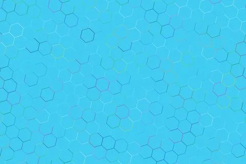 Blue background with hexagon pattern for science and technology Stock Illustration