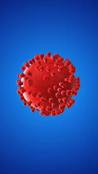 Blue Background Highlighting Virus Structure Illustrazione stock