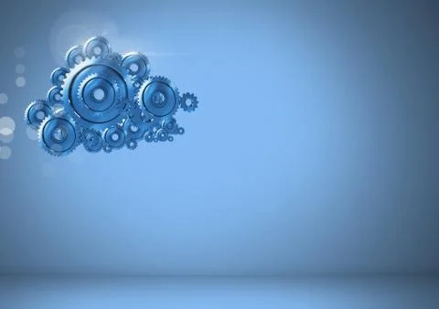 With blue background Stock Illustration