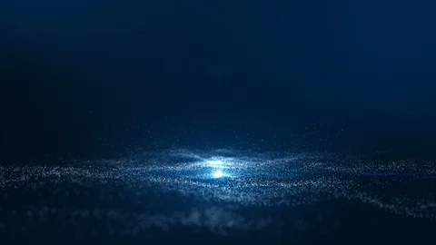 Blue background image There are tiny white particles floating around the loop. Stock Footage 89230376