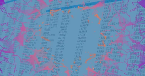 Blue background initiating pink-orange mesh drifting, revealing table highlight Stock Footage 315535702