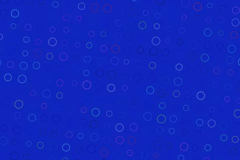 Blue background with light blue circles and bubbles pattern Stockillustratie