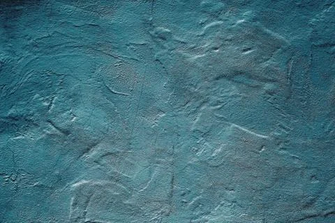 Blue background, lime plaster wall 写真素材