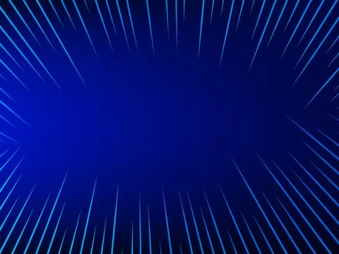 Blue background with line art rays effect template banner background, Illustrazione stock
