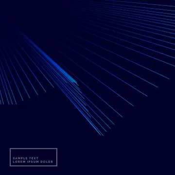 Blue background with lines rays Stock Illustration