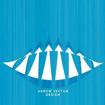 Blue background made with arrows Stock Illustration