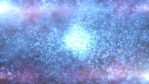 Blue background of many blurred circles with bokeh effect of energy magical.. Stock Footage 245981745