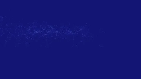 Blue background. Minimalistic geometric pattern. Molecule structure and Stock Footage 263691931