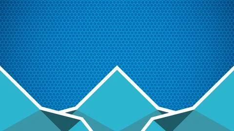 A blue background with a mountain range in the foreground Stock Illustration