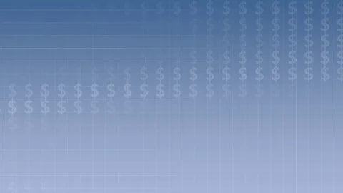 Blue Background with moving Dollar-Symbols, loop-able Stock Footage 77325432