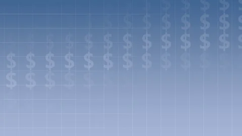 Blue Background with moving Dollar-Symbols, loop-able Stock Footage 77325533