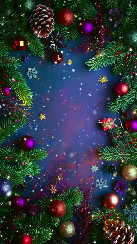 Blue background. New Year holidays. Looped snow. Stock Footage 290992689