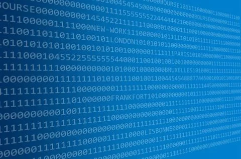 Blue background of numbers Stock Illustration