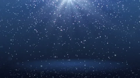 Blue background with particles and ray spot loop. Stock Footage 98179613