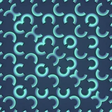 Blue background with a pattern of green circles. 3d rendering illustration Stock Illustration