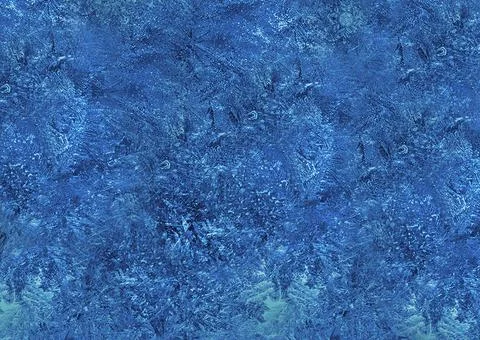 Blue background pattern made by frost on the window Stock Photos