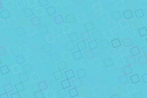 Blue background with pattern of small squares and lines Illustrazione stock