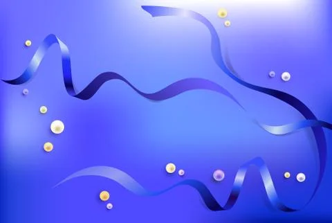 Blue background with pearls Stock Illustration