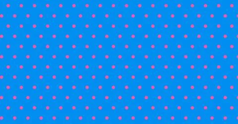 Blue Background With Pink Polka Dot Pattern, Geometric Hexagon Texture and .. Illustrazione stock