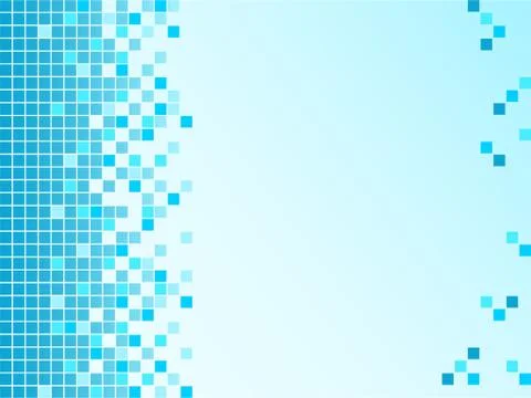 Blue background with pixels Stock Illustration
