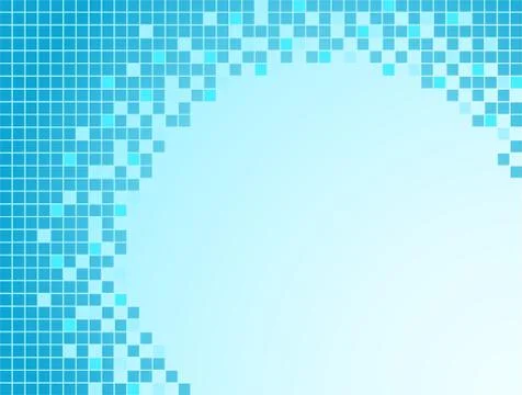 Blue background with pixels Stock Illustration