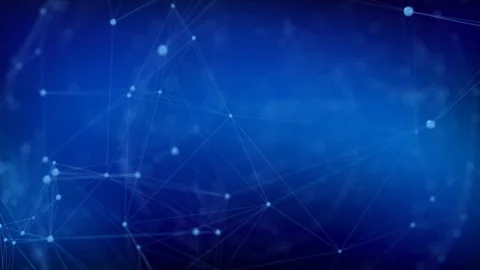 Blue background with plexus and depth of field Stock Footage 103856474