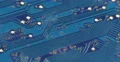 Blue Background Print Texture Scheme Electronic Board Connectivity Line Circuits 4k or 4k+ Resolution