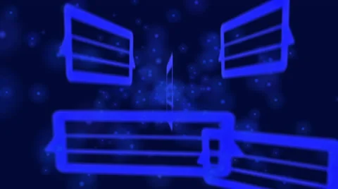 Blue background rectangles and particles loop Stock Footage 33062054