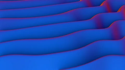 A blue background with a red and yellow wave pattern Stock Footage 309928258