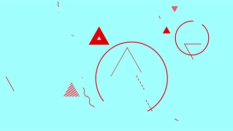 Blue background with red motion elements	 Stock Footage 233604225