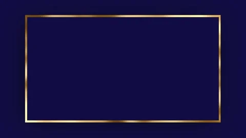On a blue background, a red rectangle frame with a gold border, free space for Stock Footage 266303468